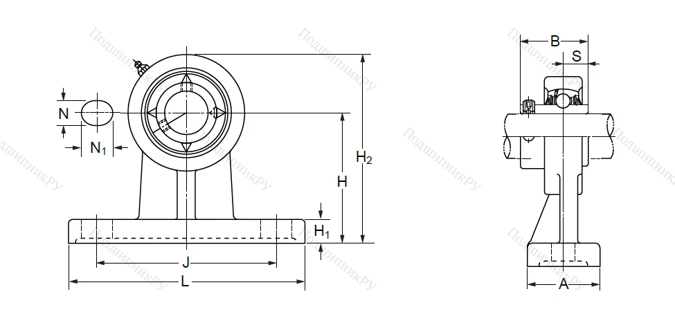 Подшипниковый узел UCPH 209 (UCHP 209) в Иванове