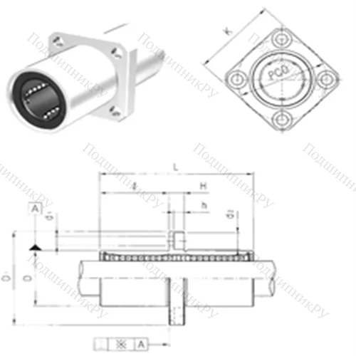 Подшипник шариковый линейный LMKM 40 от производителя  Samick