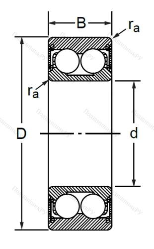 Радиально-упорный шариковый подшипник 3056306 2RS (3306 A 2RSTN) в Иванове