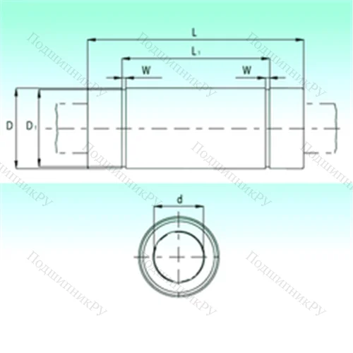 Подшипник шариковый линейный KBL 30123 от производителя  NBS