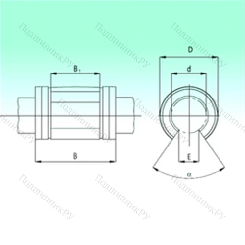 Подшипник шариковый линейный KNO 1232 от производителя  NBS