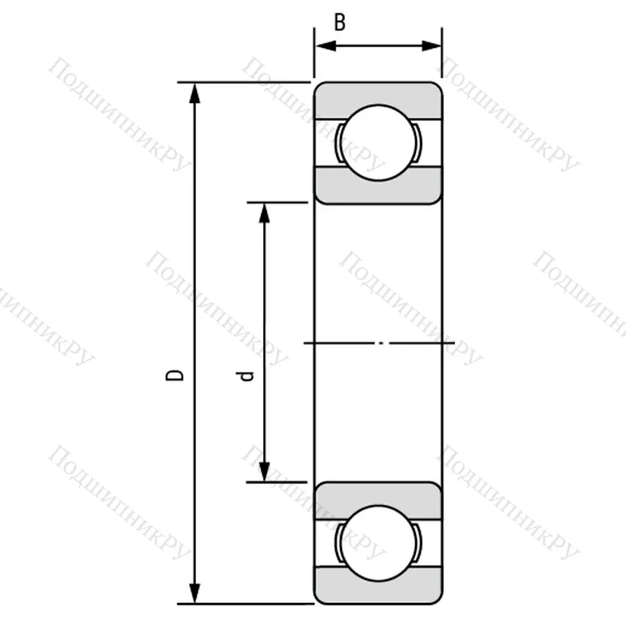Модификация подшипника 307 размер 35x80x21 ГПЗ-900
