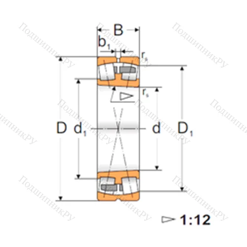 Подшипник роликовый радиальный самоцентрирующийся 23032 ACKMBW 33