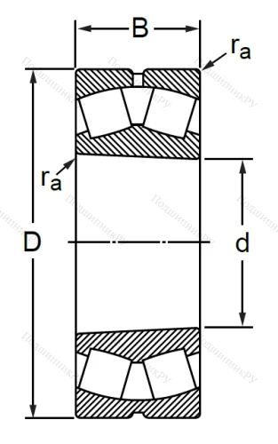 Сферический роликовый подшипник с конической посадкой на вал 113622 АМНК (22322 ACKMW 33) в Иванове