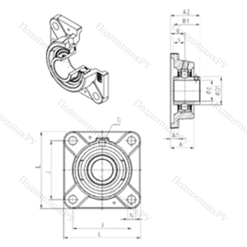 Подшипниковый узел шариковый радиальный UCFE 207
