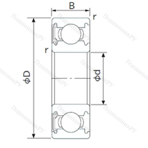 Подшипник шариковый радиальный 6314NSE
