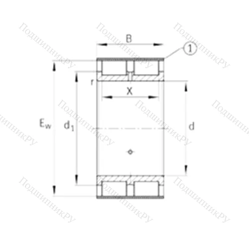 Подшипник роликовый радиальный RSL 185017-A от производителя  INA