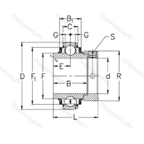 Подшипник шариковый радиальный GNE 60-KRRB