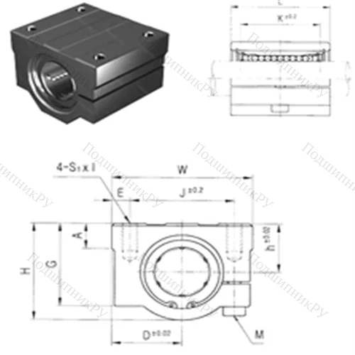 Подшипник шариковый линейный SCJ 35UU от производителя  Samick