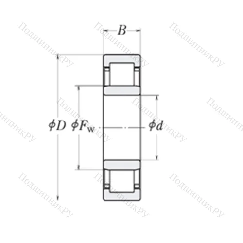 Подшипник роликовый радиальный LLRJ 5.1/2 от производителя  RHP