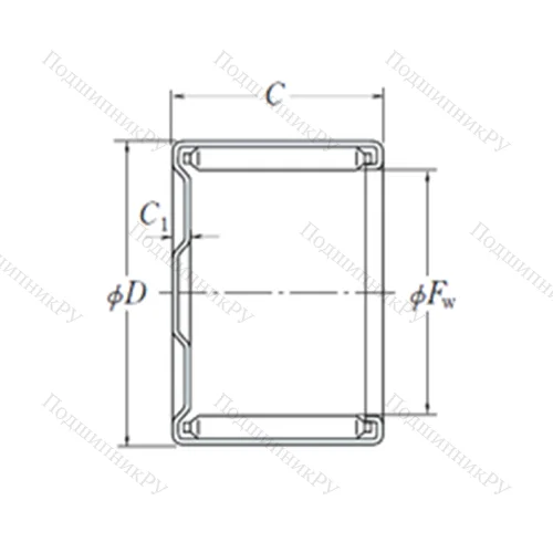 Подшипник игольчатый радиальный MF-1516