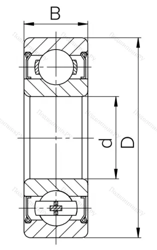 Шариковый однорядный подшипник 80205 (6205 ZZ) в Иванове