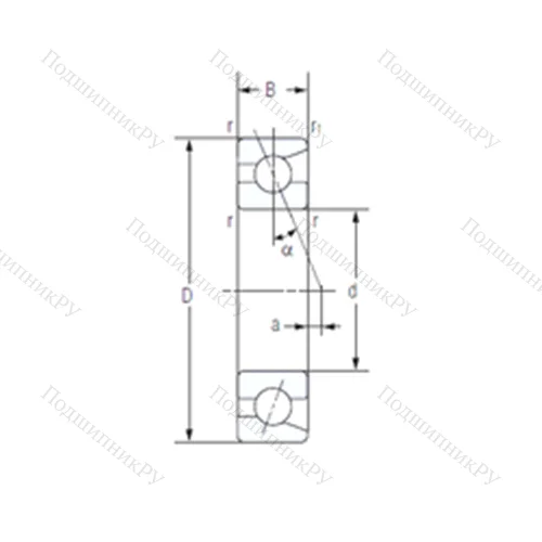 Подшипник шариковый радиально-упорный 7213AC