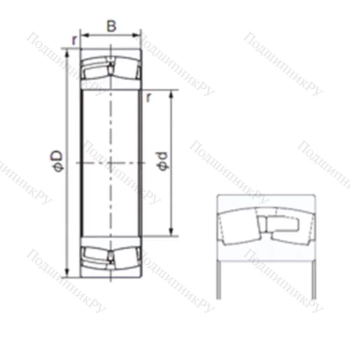 Подшипник роликовый радиальный 23126AX от производителя  NACHI