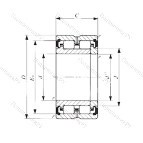 Подшипник роликовый радиальный TRU 10013550UU