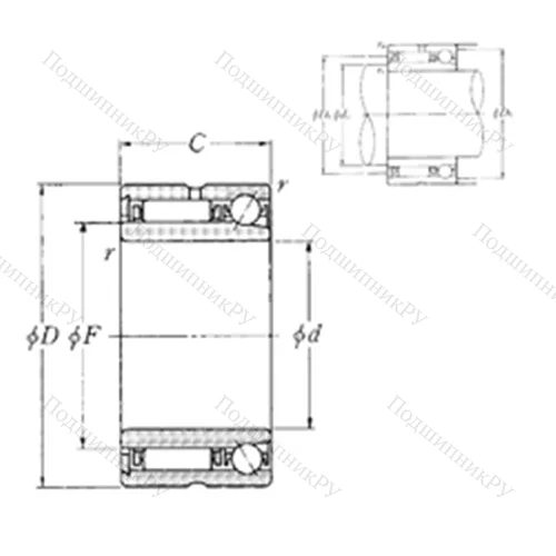 Подшипник комбинированный NKIA 5905 от производителя  NTN
