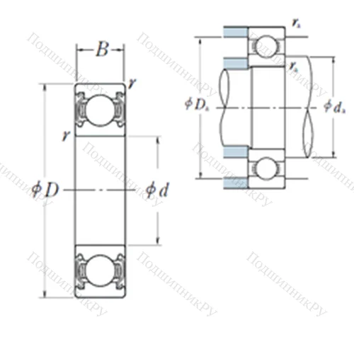 Подшипник шариковый радиальный 6230ZZS от производителя  NSK