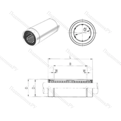 Подшипник шариковый линейный LM 20LUU от производителя  Samick