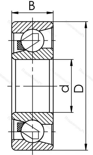 Радиально-упорный шариковый подшипник 36208 E в Иванове