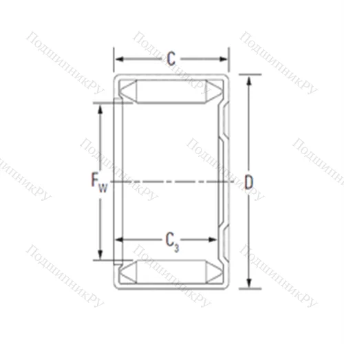 Подшипник игольчатый радиальный DLF 25 20