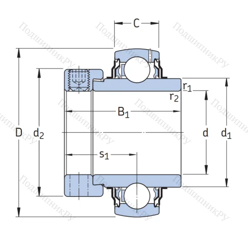 Корпусный подшипник YEL 207-2F в Иванове