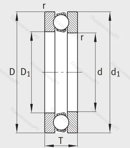Упорный шариковый подшипник 51320 от производителя  FAG Упорный шариковый подшипник 51320 от производителя  FAG