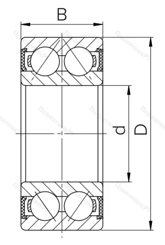 Радиально-упорный шариковый подшипник 3056202 2RS (3202 2RS) в Иванове Радиально-упорный шариковый подшипник 3056202 2RS (3202 2RS) в Иванове