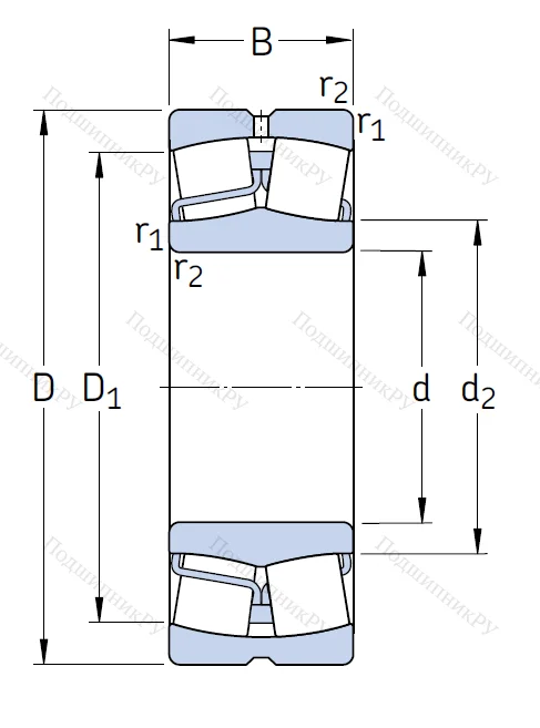 Сферический роликовый подшипник 22210 E