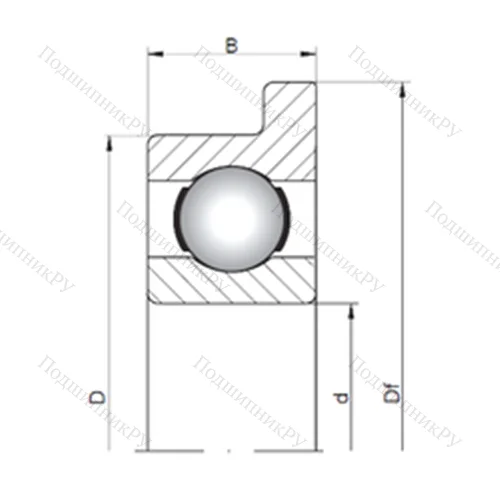 Подшипник шариковый радиальный FL 617/8 от производителя  CX