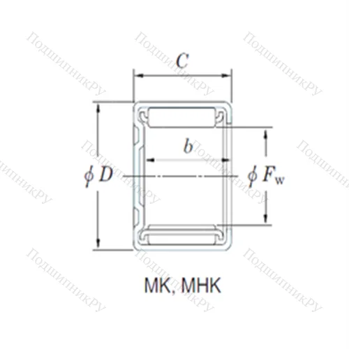 Подшипник игольчатый радиальный MK 13161