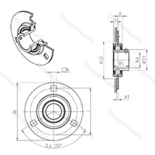 Подшипниковый узел шариковый радиальный USPF 202