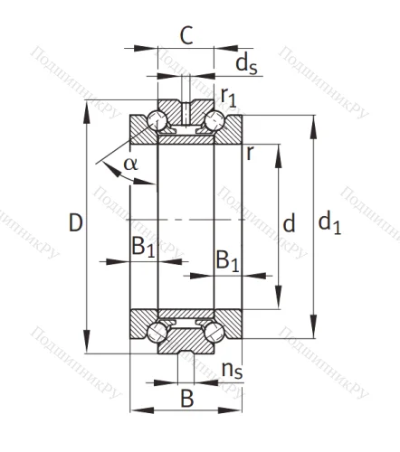 Упорный шариковый подшипник 234413-M-SP от производителя  FAG