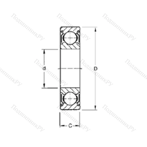 Подшипник шариковый радиальный 6912-ZZ от производителя  CYSD