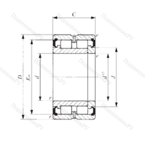 Подшипник роликовый радиальный NAG 4920UU