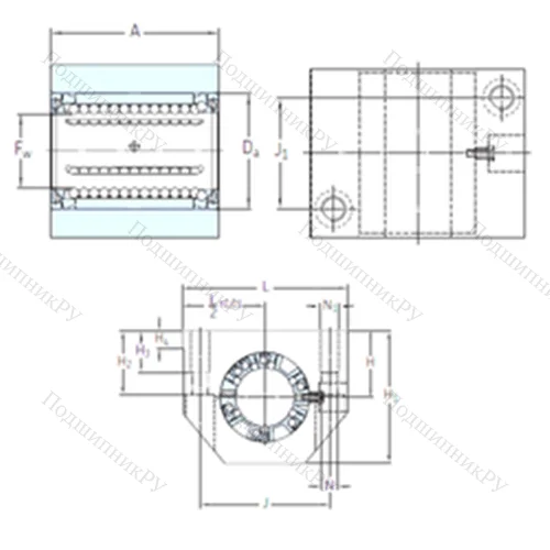 Подшипник шариковый линейный LUND 20-2LS от производителя  SKF