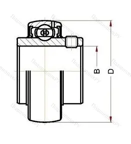 Высокотемпературный  корпусной подшипник UC 206 BHTS ZZ 280° (BECO) от производителя  BECO