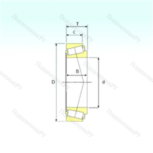 Подшипник роликовый радиально-упорный LM 12749/711 от производителя  ISB