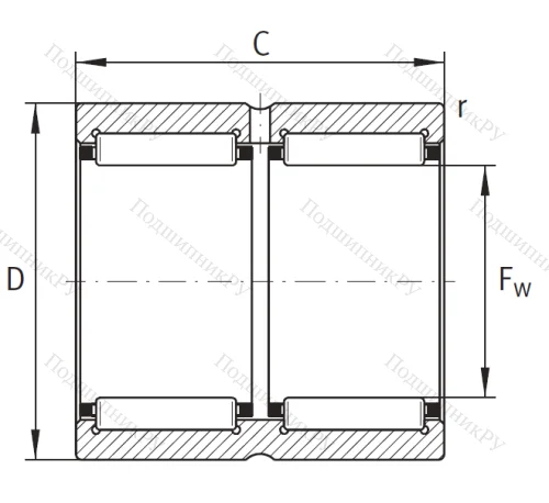 Игольчатый подшипник RNA 6915 от производителя  SKF