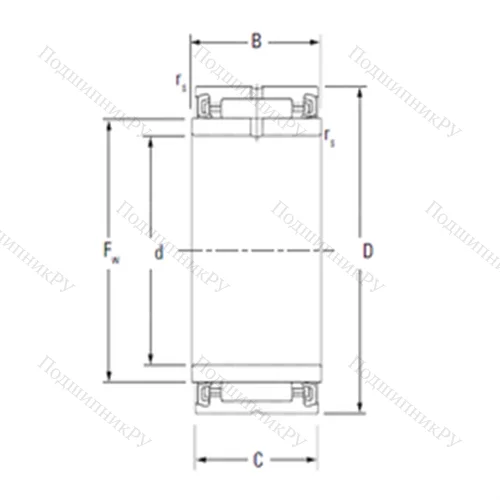 Подшипник игольчатый радиальный NA 4906,2RS
