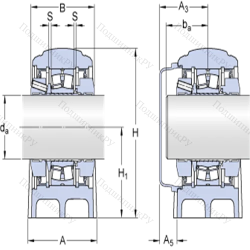 Стационарные роликоподшипниковые узлы (SKF ConCentra, для метрических валов) SYNT 45 LW