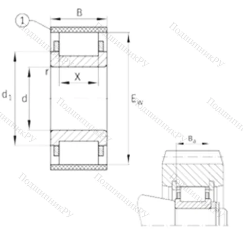 Подшипник роликовый радиальный RN 2306-E-MPBX