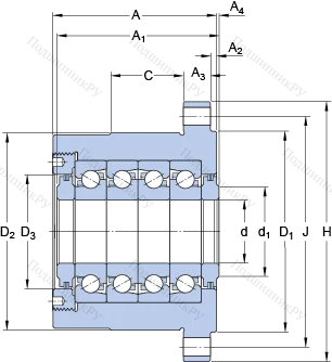 Подшипник FBSA 206 A/QFC