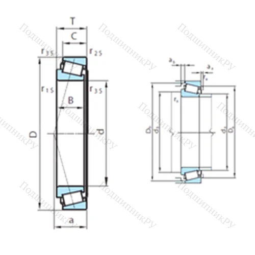 Подшипник роликовый радиально-упорный T 4DB 200