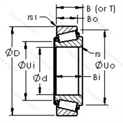 Подшипники роликовые конические, дюймовая серия LM 603049A/LM 603014 от производителя  AST