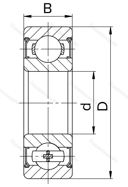 Миниатюрный шариковый подшипник 80019 (609 ZZ) 69PP62SBT9 в Иванове