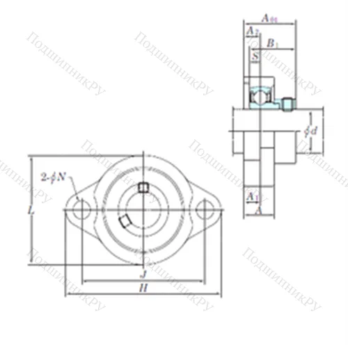 Подшипниковый узел шариковый радиальный ALF 207
