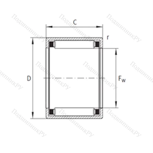 Подшипник игольчатый радиальный HK 50x57x16