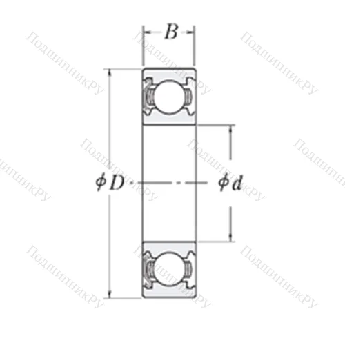Подшипник шариковый радиальный KLNJ 1/2-Z
