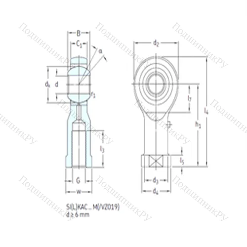 Подшипник скольжения сферический SIKAC 14M