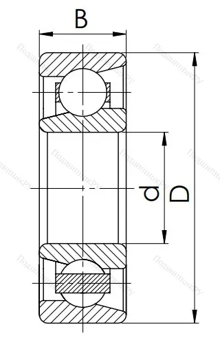 Радиально-упорный шариковый подшипник 46124 Л (7024 ACM) в Иванове